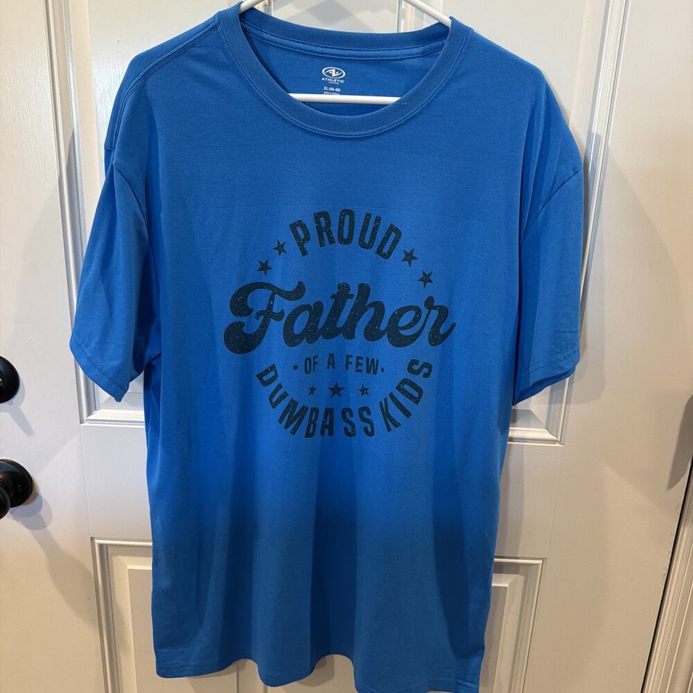 Men’s Graphic Tshirt|Sz XL|Lightweight|Funny|Dad|Father|Proud|blue